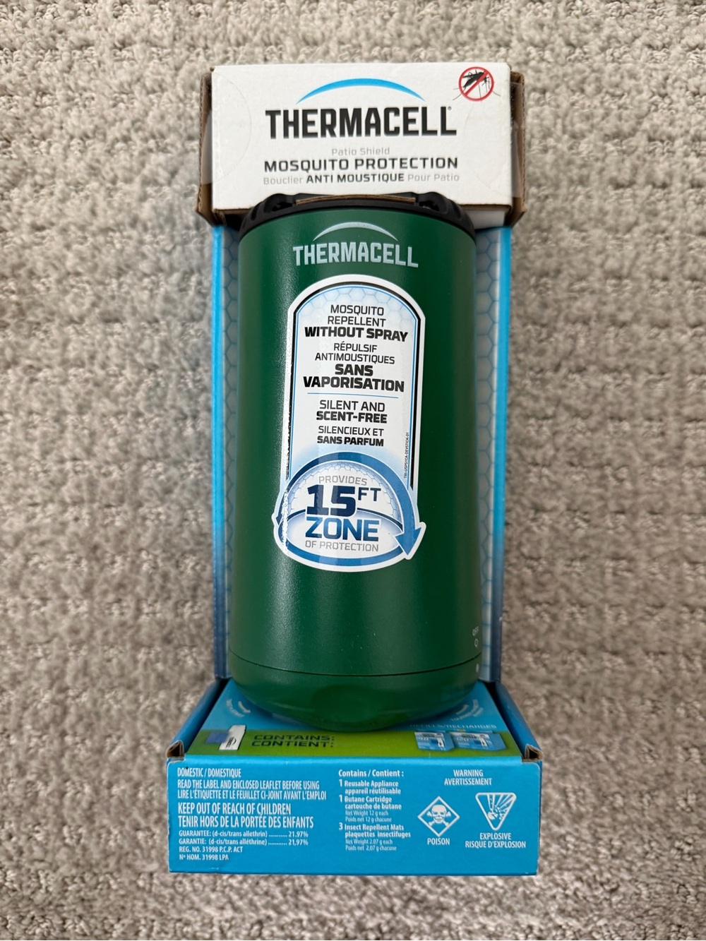 Thermacell Green Mosquito Repellent Lantern - 15 ft Protection